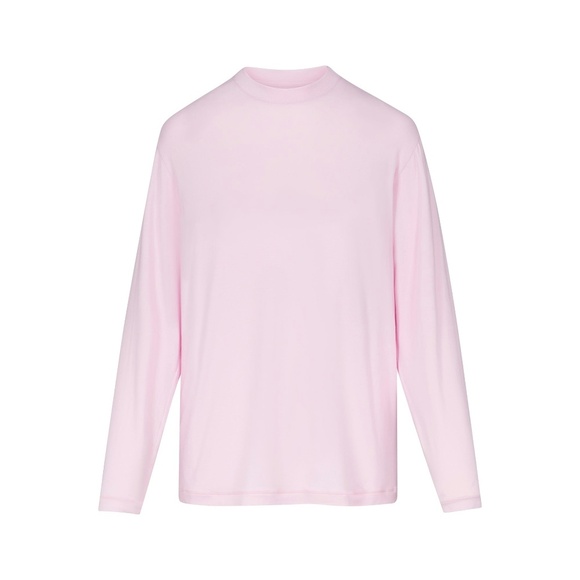 LAST CHANCE❗NWT SKIMS Boyfriend Long Sleeve Shirt XS Cherry Blossom - Picture 1 of 5